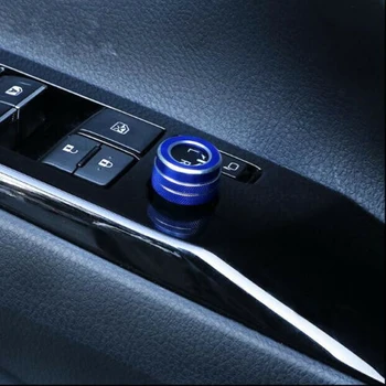 DWCX Automobilis Naujas Aliuminio Mėlynos spalvos galinio vaizdo Veidrodėliai Mygtuką Ratas 2.2x1.3 cm, Tinka Toyota Corolla 2020 m.