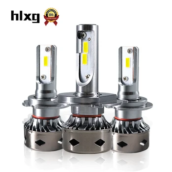 HLXG Naują Atvykimo H1 H11 12V H7 LED H4 coche Lemputes 10000lm 72W Automobilių Žibintų Rinkinį Auto mini Žibinto Lemputė 9005 HB3 9006 lampada