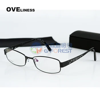 Mados Optinis moteriški akinių rėmeliai Titano Akinių Rėmeliai Moterų Trumparegystė Recepto akiniai moterų Metalo Visą akiniai