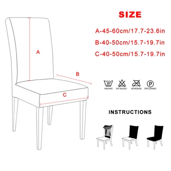 Kėdė Apima Valgomasis Minkšta Elastinga Kėdės Sėdynės Padengti Namų Virtuvėje Moderni Pusę Spausdinti Chaircover Apdailos Nemokamas Pristatymas