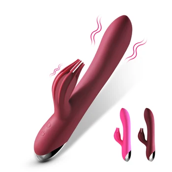 USB Įkrovimo 10 Greičio Galingas Dildo Rabbit Vibratorius Moterims Klitorio stimuliacija, Masažas Vibratorius G-spot Suaugusiųjų sekso žaislai