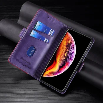 Prabanga Apversti odinis dėklas, Skirtas Samsung Galaxy A02S A 02S 6.5 colių atveju galinį telefono dangtelį byloje dėl 