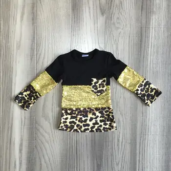 Mamytė ir mergaičių drabužių mergaičių patenka raglans vaikų leopardas spausdinti rankovės baby boutique 