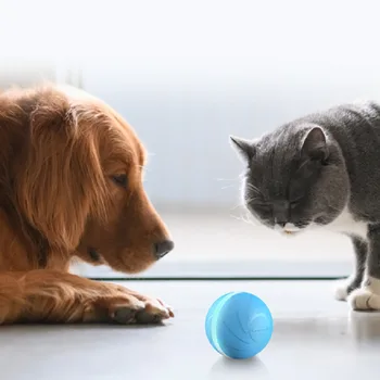Pet Žaislas Wickedball Automatiškai Pereiti Kamuolys Smart Teasser Kačių ir Šunų Žaislų Bitė-atsparus
