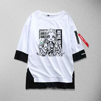 Tualeto-privalo Hanako-kun marškinėliai Anime Jibaku Shounen Yugi Amane Cosplay t-shirt Vyrai moterys Netikrą dviejų dalių Juostelės Viršuje Tees