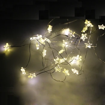 5m/10m led star žvaigždėtą varinės vielos string žiburiai Kalėdų pasakos šviesos girlianda su baterijomis, vestuvių/šalies apdaila