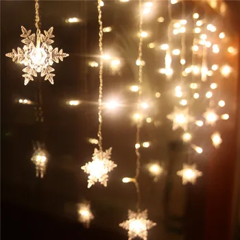Kalėdų Dekoracijos Namų 3.5 M 96 LED Snaigė String Žibintai, Kalėdos, naujieji Metai Apdaila Gimdymo Navidad Kalėdos Kerst Dekoras