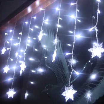 Kalėdų Dekoracijos Namų 3.5 M 96 LED Snaigė String Žibintai, Kalėdos, naujieji Metai Apdaila Gimdymo Navidad Kalėdos Kerst Dekoras