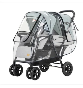 Lietaus kailis Universal kūdikio vežimėlis priekiniai galiniai parm šalia bugaboo jogger lietaus twin baby sport