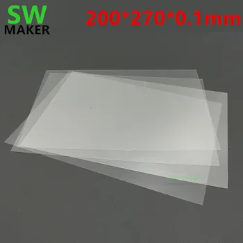 1pcs Wanhao popierinės kopijavimo aparatų matricos 8 D8 3D Spausdintuvas FEP Lapas FEP Kino 0,1 mm storio 200x270mm