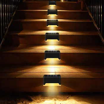 4/8pcs LED Saulės Žibintas Kelias Laiptų Lauko Vandeniui Sienų apšvietimo Sodo Kraštovaizdžio Žingsnis Laiptų, Denio Apšvietimas Balkonas, Tvoros, Saulės Šviesos