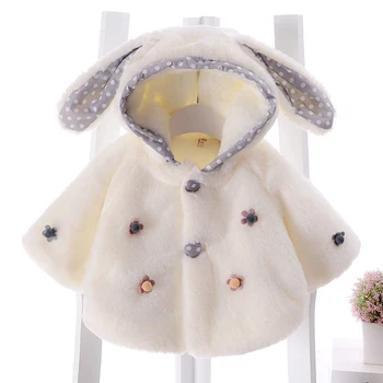Mados Baby Girl Kūdikiams, Vaikiška Vaikams Žiemos Aksomo Žiemos Skara Wrap Casual Mielas Kailis Outwear 6-24M Drabužių Dovana