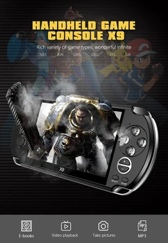 Vaizdo Retro Žaidimų Konsolės X9 PSVita Kišeniniais Žaidimų konsolė PSP Viat Šviesą grąžinantys Žaidimai 5.0 colių Ekranas TV Out su Mp3 Filmavimo Kamera ps