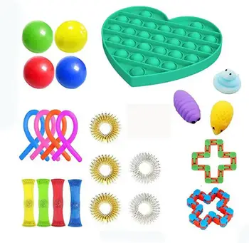 24Pack Fidget Žaislai Įtempių Žaislai Autizmo Nerimas Reljefas Streso Pop Burbulas Fidget Jutimo Išskleidimo Žaislas Vaikams Suaugusieji