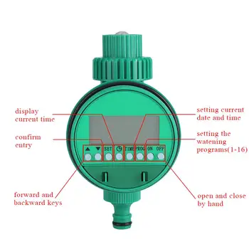 5vnt/set vandens laikmatis Automatinis Elektroninis LCD Ekranas Drėkinimo Sistemos, Sodo Šiltnamio efektą sukeliančių Žemės ūkio Laistymo Sistemos