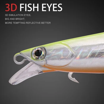 Wondershot A05 125mm 20g Ilgai Liejimo Minnow Žvejybos Sunku Masalas Neria 0.3-0.9 M 1PC Plūduriuojantis Suvilioti 3D Akis Dirbtinių Masalų Spręsti