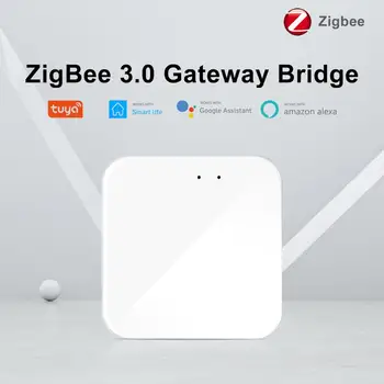 Tuya ZigBee 3.0 Smat Wireless Bridge/šviesų Jungiklis/Durų Langų Daviklis/Temperatūros ir Drėgmės Jutiklis Dirbti su Alexa 
