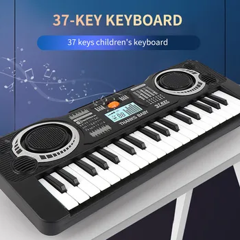 37 Klavišus Skaitmeninės Muzikos Elektroninių Klaviatūros Klavišą Valdybos Elektrinis Pianinas Vaikas Elektroninių Fortepijono Muzikos Instrumentas, Muzikos Mokymosi Žaislas