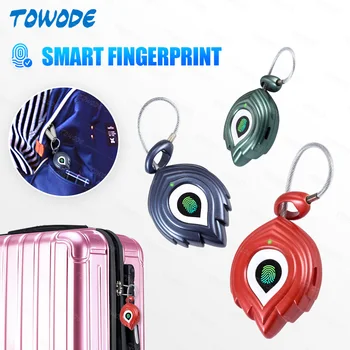 Towode Smart pirštų Atspaudų Užraktas Vandeniui Mini Biometrinių Keyless USB Įkrovimo Spynos Slaptažodį Chip Stabdžių pakelti Bagažo krepšys, dėžutė