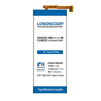 LOSONCOER 5000mAh HB4547B6EBC Baterija Huawei Honor 6 Plius Baterija PE-TL00M UL00 CL00 PE-TL20 Mate 7 Lite Li-ion