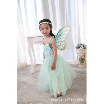 2020 Nauji Vaikiški Karnavaliniai Drabužiai Mergaitėms Žalioji Fėja Cosplay Princesė Dress Vaikų Helovinas Šaliai Vaidmuo Žaisti Kostiumas