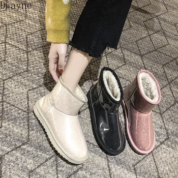 Neperšlampami sniego batai moteriška 2019 nauja rudens ir žiemos butas studentų batai plius aksomo storas šiltas duonos batai
