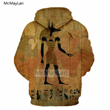 Senovės Egipto Faraono Guard 3D Spausdinimo Derliaus Striukė Unisex Moterims/vyrams Retro Puloveris Hoodie Berniukai Streetwear Palaidinukė Drabužiai