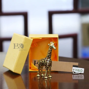 H&D Žiedas Turėtojas Uždengimo Pakabukas Dėžės, Dovanos ,Papuošalų Dėžutės Organizatorius Ekrano Laikiklį (žirafa pakabukas langelį)