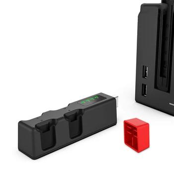 4 in 1 Mini USB Įkrovimo Dokas Bazę Nintend Jungiklis JoyCon Žaidimų Valdiklis LED Ekranas, Įkroviklis NS Joycon Žaidimų Konsolės