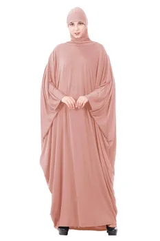 Musulmonų Eid Malda Drabužis su Gobtuvu Suknelė Moterims Islamo Drabužių Burka Namaz Ilgai Thobe khimar Jurken Hijab Abaja Ramadanas niqab