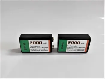 4PC 2000mah 9V NiMH 9v baterija įkraunama baterija, Universalus 9v įkroviklis