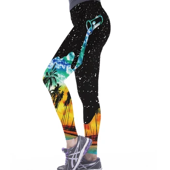 UJWI Naujo Dizaino leggins užsakymą Spalvotų Modelio 3D Spausdinimo legging fitneso feminina leggins Moteris Kelnės treniruotės antblauzdžiai