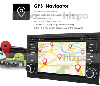 DVD GPS 7Inch 1G RAM 16G ROM Android10 Touch Screen AUTOMOBILIO Radijo Tinka Audi A4 B6 B7 S4 B7 B6 RS4 B7 Seat Exeo