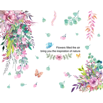 [shijuekongjian] Gėlių, Augalų Sienų Lipdukai 