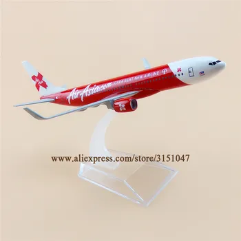 Metalų lydinio, Raudona Air Asia Airlines B737 Lėktuvo Modelis Asia 
