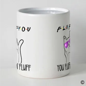 Puodelis Katė Pūkas Jums Fluffin' Pūkas - Karščiui Jautrus Spalva Keičiasi Keramikos 11 Unciją