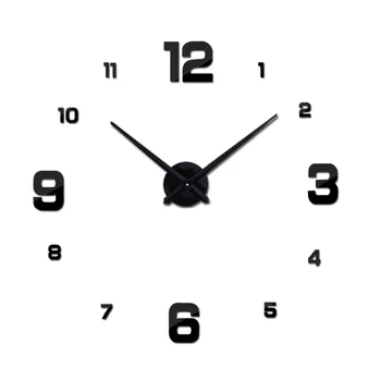 Naujas atvykimo Kvarciniai laikrodžiai mados laikrodžiai 3d realaus didelis sieninis laikrodis puolė veidrodis lipduką 