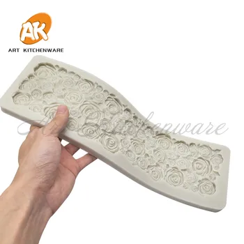 Ilgai 3D Gėlės Silikono Formos Šokoladas Minkštas Formų Sugarcraft Torto Formos Tortas Dekoravimo Priemonė, Kepimo Priedai