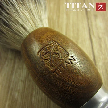 Titan skutimosi plaukų kirpėjas teptuku barsukas barzda rinkinys, teptukai natūralaus medžio rankena silvertip dovana