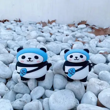 Už Airpods Pro 3D Mielas Kawaii Animacinių filmų Panda Pieninių Karvių Atveju 