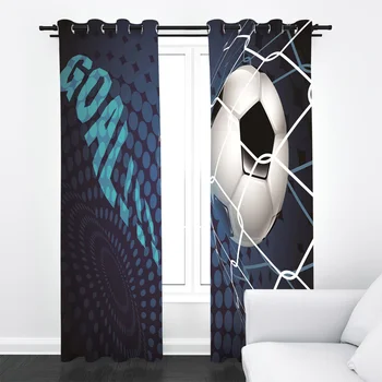 Užuolaidos, Miegamojo Cool Futbolo Modelio Kambarį Namų Tekstilės Dizaineris Pasirinktinis Vandeniui Apdailos Kosmoso Dozatoriumi
