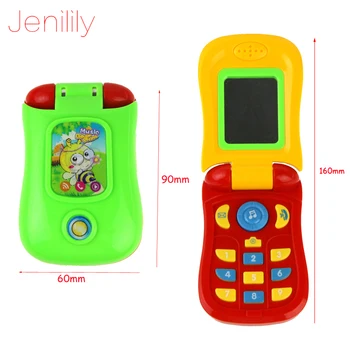 Jenilily 1003 Juokinga Flip telefonas žaislas vaiko Mokymosi Tyrimas Muzikos Garso telefonas Švietimo Žaislas mobilųjį telefoną elektros žaislas vaikas