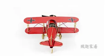 Didelis dydis Kūrybinio Derliaus Metalo Plokštumos Modelis Geležies Orlaivių Sklandytuvas Biplanas Aeromodelo Pakabukas Lėktuvo Modelį, vaikai, vaikas, žaislai