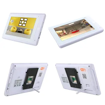 2 Monitoriai 7 colių Wifi Bevielio Vaizdo Duris Telefono Ryšio Sistemos su Laidinio pirštų Atspaudų RDA AHD1080P Durų įeigos Kontrolės Sistema