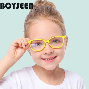 BOYSEEN Vaikų Lankstus Akinių Rėmeliai Vaikai Kadrų Merginos Trumparegystė Optinis Amblyopia Anti-mėlynos spalvos šviesą optiniuose F007