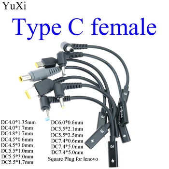 USB 3.1 C Tipo USB Female į DC 4.0*1.35 mm 7955 5.5*2.5 5521 Aikštės Vyrų Galia Įkroviklis Adapteris Jungties Adapteris lenovo PD