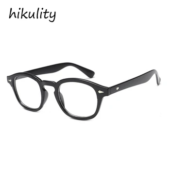 Vintage juodas apvalus vyriški akiniai 2020 naujas mados kniedės, skaidraus lęšio moterų akiniai skaidrūs akiniai Johnny Depp atspalvių