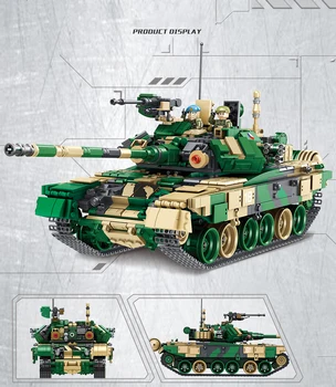 1773 VNT Karinės Serijos rusų T-90 Pagrindinis Tankas Modelis Statybiniai Blokai, Plytos Tinka Lepining Educatonal Žaislai Vaikams