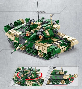 1773 VNT Karinės Serijos rusų T-90 Pagrindinis Tankas Modelis Statybiniai Blokai, Plytos Tinka Lepining Educatonal Žaislai Vaikams
