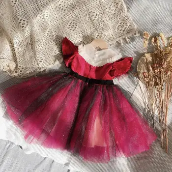 Ispanijos Lolita princess dress baby girl drabužius, akių susiuvimo Saldus mielas suknelė mergaitėms birthday party dress vestidos Y3085